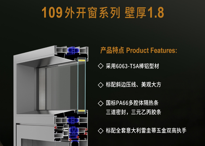 Exquisite craftsmanship forges quality, and safety guards life - Huangtian doors and windows with outward-opening casements